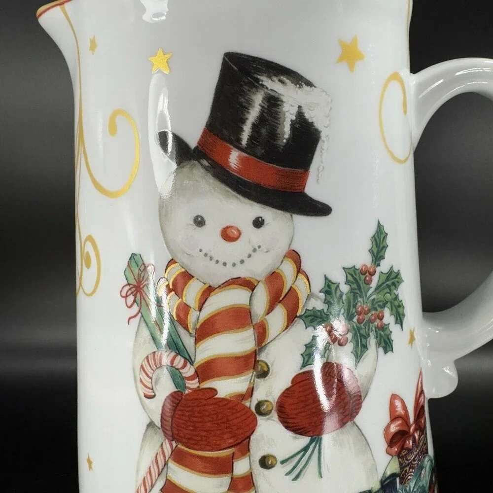 Williams Sonoma Twas The Night Before Christmas Ceramic Large Pitcher‎ Carafe